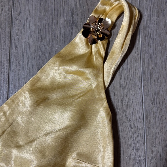 NWT! BY ANTHROPOLOGIE CANARY SLEEVELESS V-NECK MIDI SLIP DRESS - SIZE MEDIUM🕸️ - Picture 8 of 11